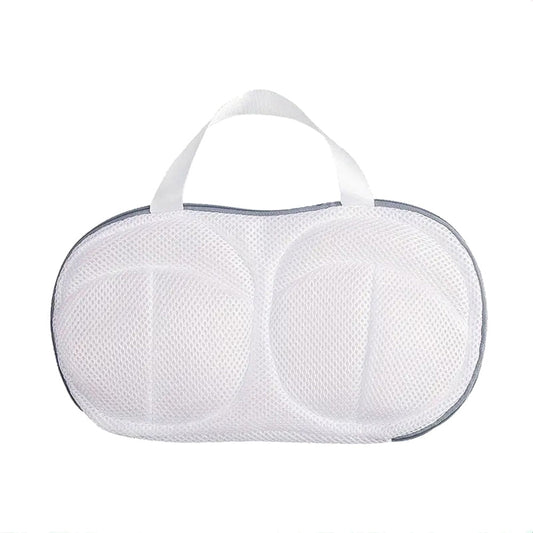 Vibe Geeks High Permeability Mesh Bra-shaped Lingerie Laundry Bags with Handle and Zipper - Grey