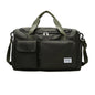 Vibe Geeks Waterproof and Lightweight Zipper Sports Gym Bag with Shoe Compartment - Army Green