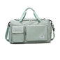 Vibe Geeks Waterproof and Lightweight Zipper Sports Gym Bag with Shoe Compartment - Green