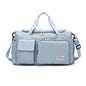 Vibe Geeks Waterproof and Lightweight Zipper Sports Gym Bag with Shoe Compartment - Sky Blue