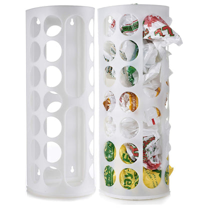 Vibe Geeks Handy Laundry Grocery Bag Storage Holder - White