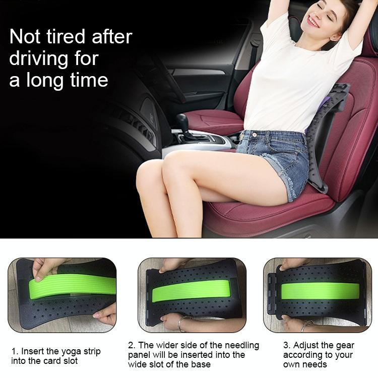 Back Pain Relief Device Lumbar Traction Stretcher - White + Green