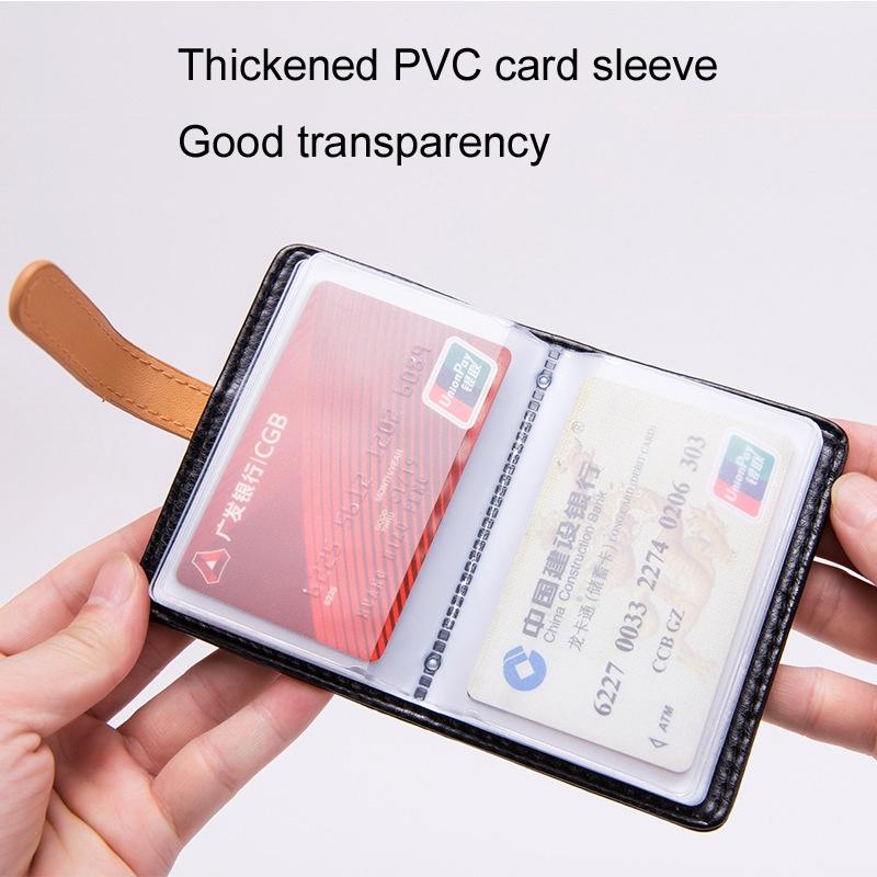 Portable Pu Leather Card Holder - Business & Credit Cards - Pink