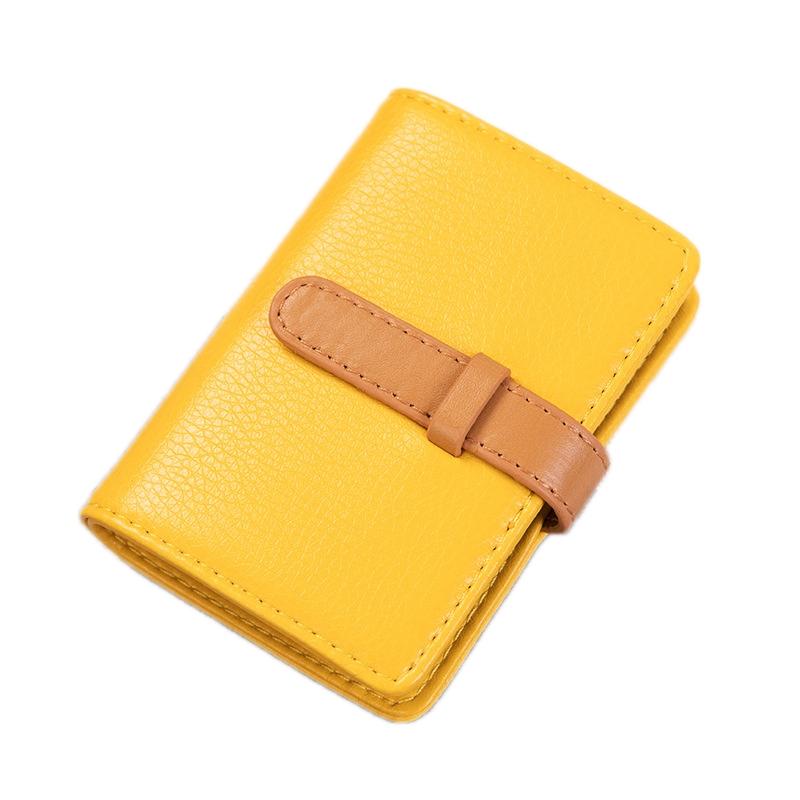 Portable Pu Leather Card Holder - Business & Credit Cards - Pink