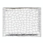 Pu Crocodile Pattern Card Holder Fits Cdc Documents - Silver