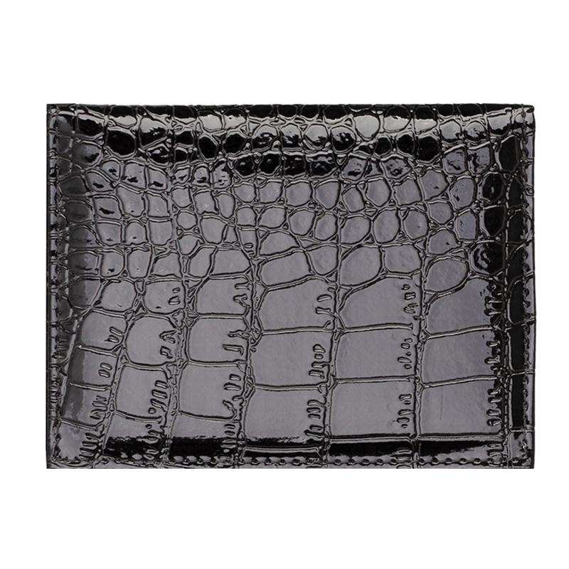 Pu Crocodile Pattern Card Holder Fits Cdc Documents - Silver