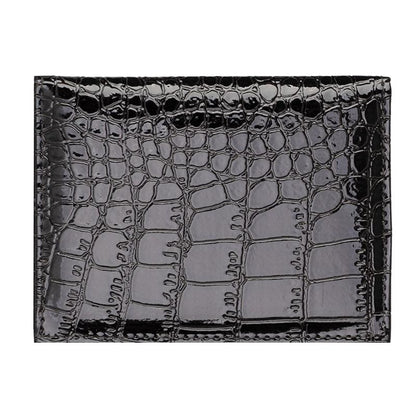 Pu Crocodile Pattern Card Holder Fits Cdc Documents - Silver