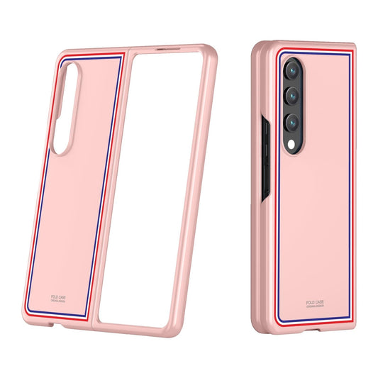 Frosted Skin Case for Samsung Galaxy z Fold 4 - Slim & Stylish - Checkered Pink