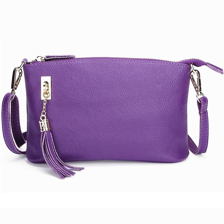 Fringed One Shoulder Bag For Women Large Capacity Casual - Light Purple