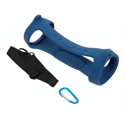 Jbl Charge 4 Speaker Cover with Strap & Carabiner - Portable Silicone Protection - Navy Blue