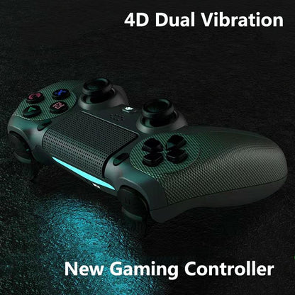 Wireless Bluetooth Gamepad Controller for Ps4 - Battle Gray with Light Bar - Elegant Silver
