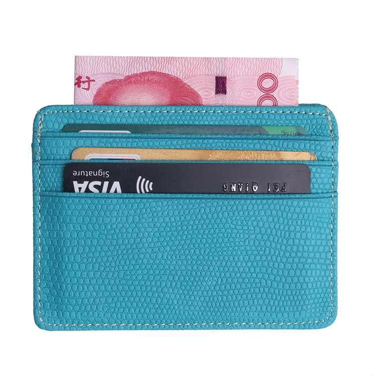 Lizard Pattern Pu Leather Card Holder Compact Bank Card Set - Yellow