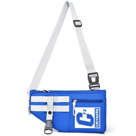 Large Sports Shoulder Bag With Multiple Pockets 2502 - Kalenda Blue
