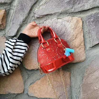 Mini Leather Shoulder Bag For Girls Cute & Compact - Brown