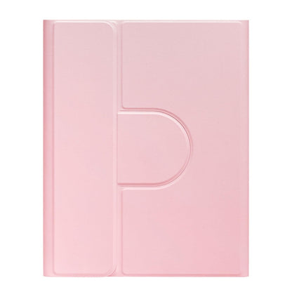 360 Degree Rotatable Bluetooth Keyboard Leather Case With Three-Colour Backlight - Pink - For Ipad 10Th Gen 10.9 2022
