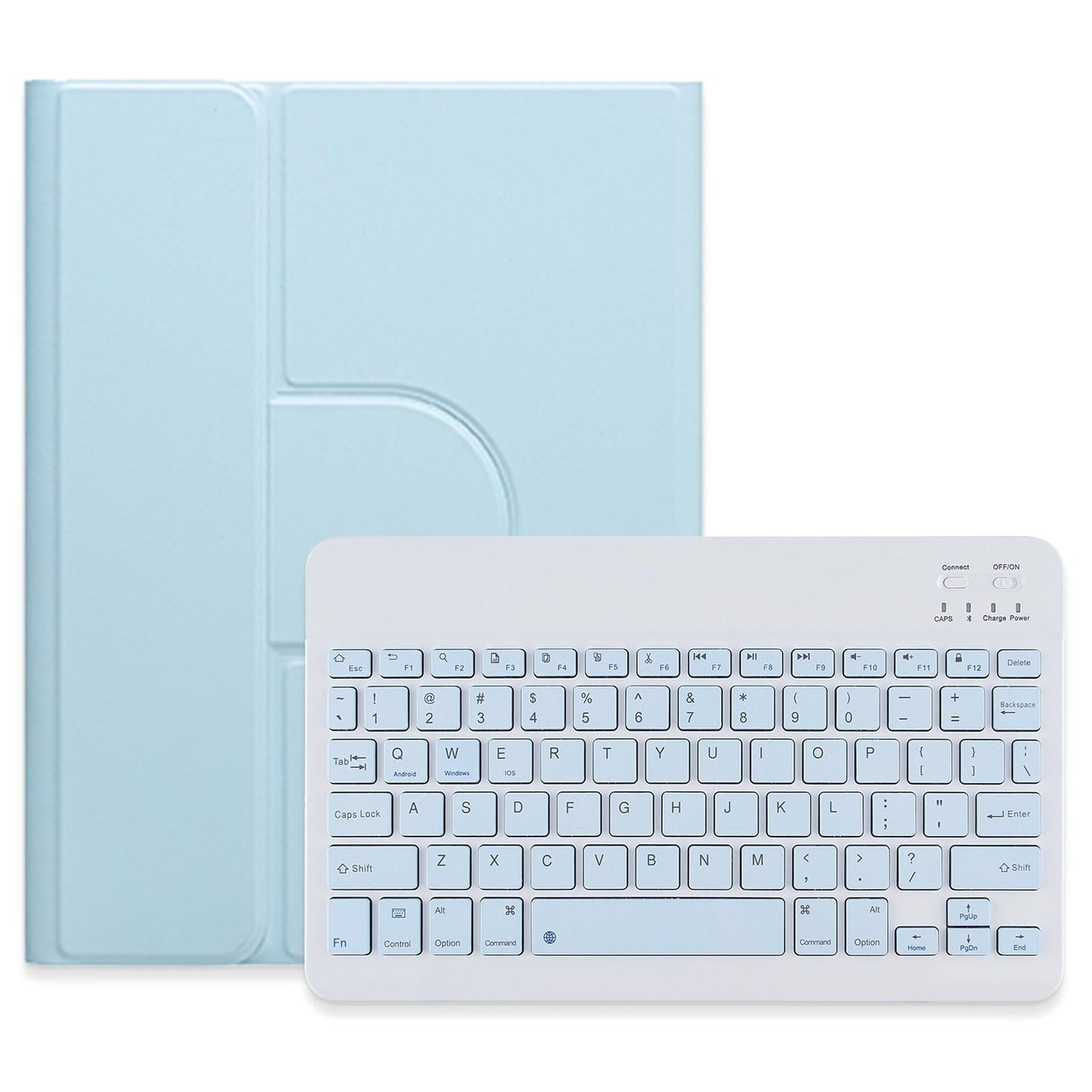 360 Degree Rotatable Bluetooth Keyboard Leather Case - Square Button - Pink - For Ipad Air 2022 / Ipad Pro 11 2021