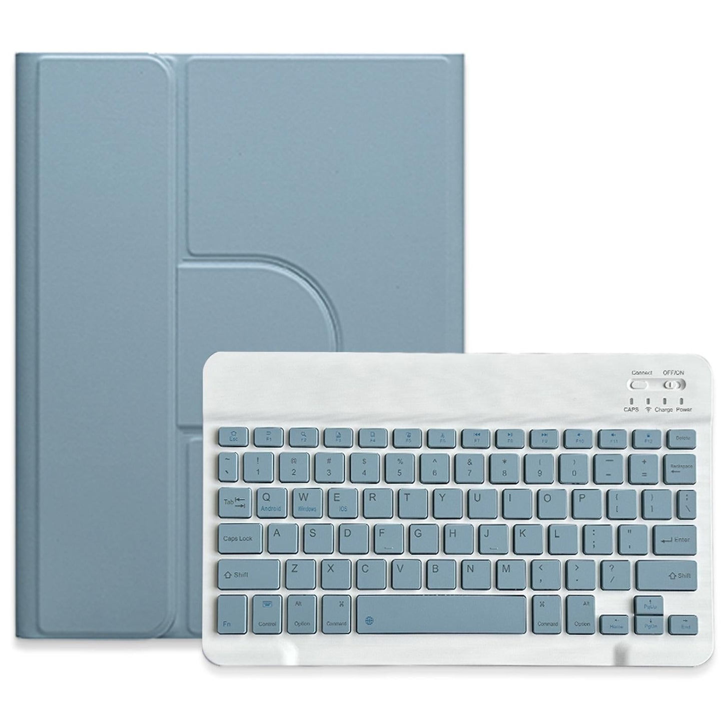 360 Degree Rotatable Bluetooth Keyboard Leather Case - Square Button - Pink - For Ipad Air 2022 / Ipad Pro 11 2021