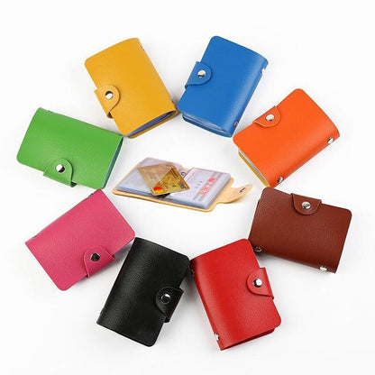 3 Pcs Upgraded Card Bag Transparent Business Card Holder With 12 Slots - Orange
