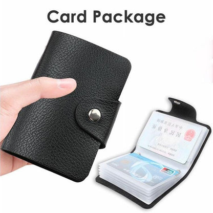 3 Pcs Upgraded Card Bag Transparent Business Card Holder With 12 Slots - Orange