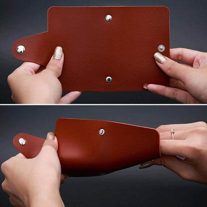 3 Pcs Upgraded Card Bag Transparent Business Card Holder With 12 Slots - Orange