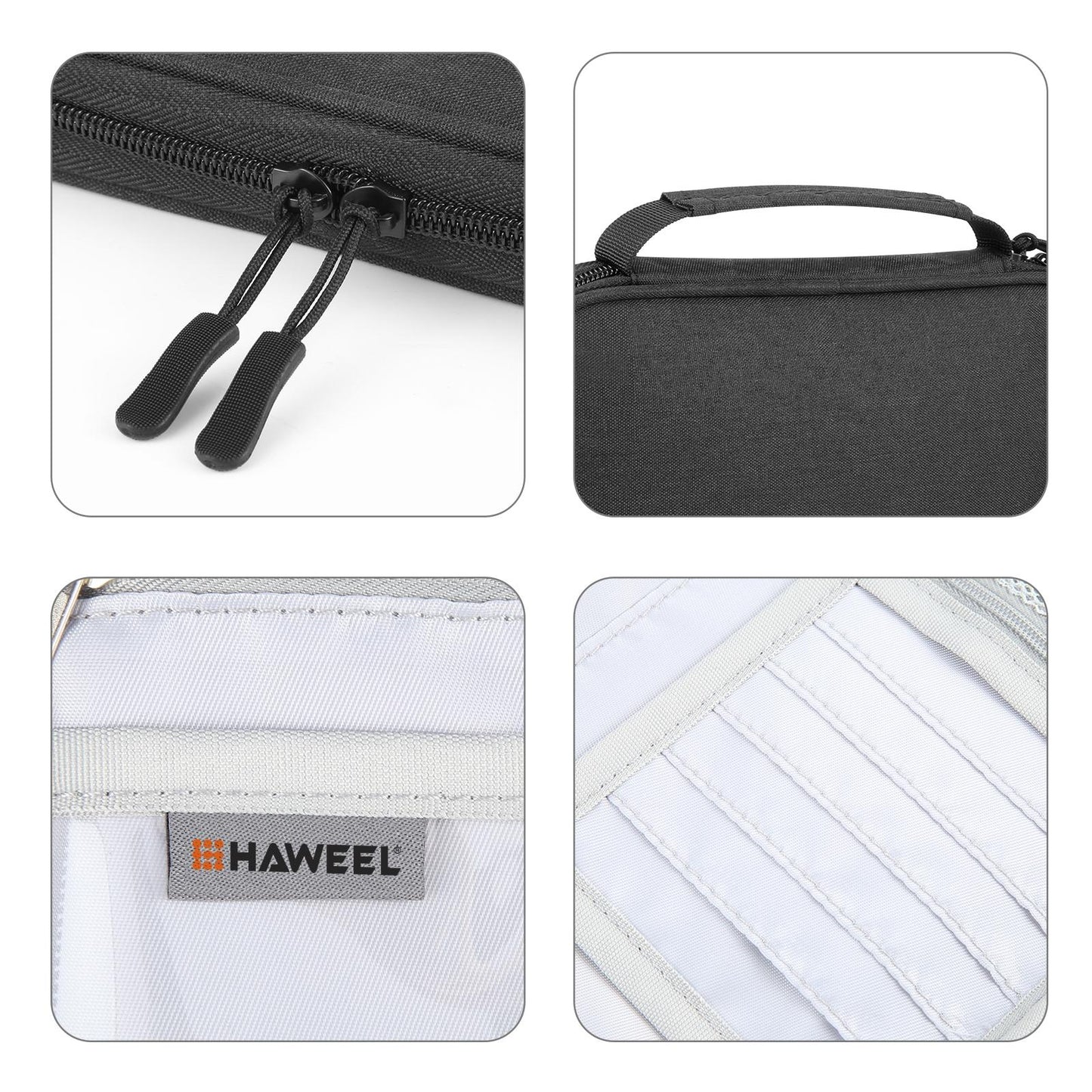 Passport Wallet With Handle Document Organizer & Card Holder - Grey