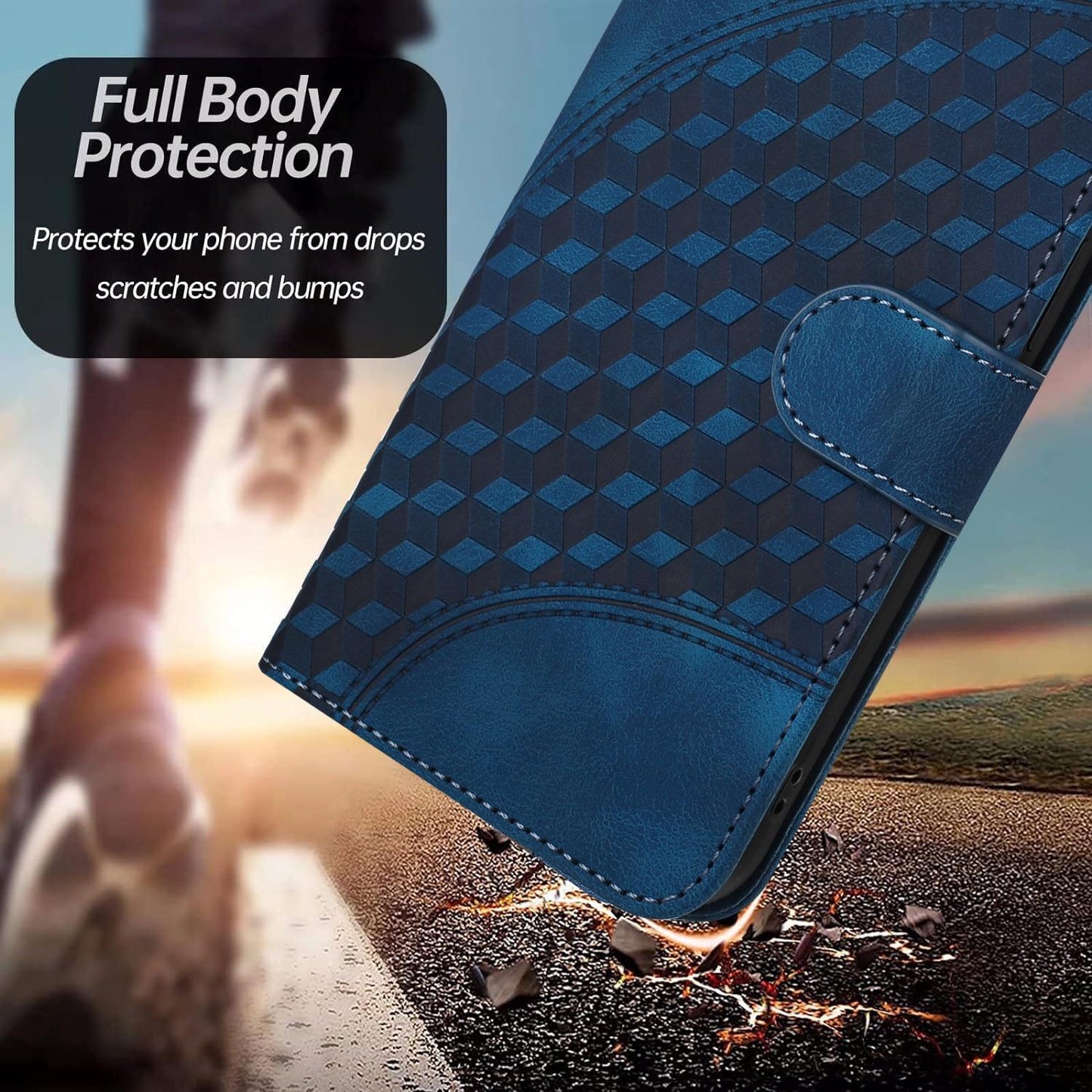 Embossed Elephant Head Phone Case for Samsung Galaxy z Fold 4 5g with Lanyard - Coffee
