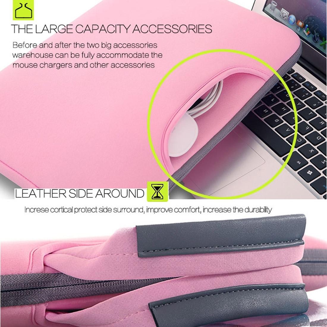 Portable Air Permeable Handheld Sleeve for Macbook Air / Pro and Laptops - 38x27.5x3.5cm 15.4 Inch - Grey
