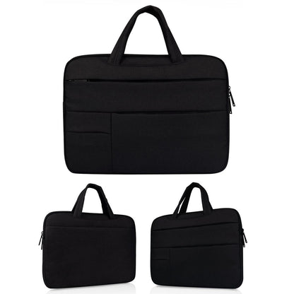 15.6 Inch Laptop Tablet Bag With Multiple Pockets And Soft Oxford Cloth Handle - Grey