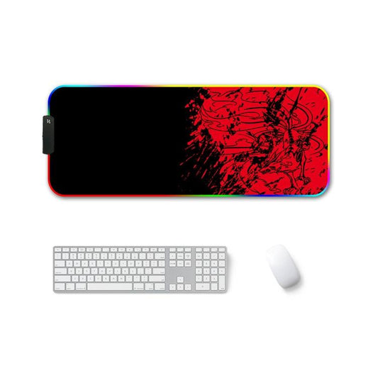 Rgb Non Slip Mouse Pad With Thermal Transfer - Red Fox