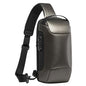 Carbon Fiber Anti Theft Waterproof Crossbody Chest Bag For Men & Women 34 X 18 X 10Cm - Grey