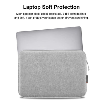 14-15 Inch Laptop Sleeve Briefcase Bag with Zipper - Grey