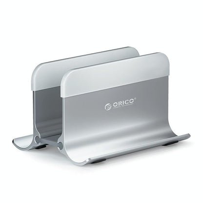 Space-saving Vertical Laptop Stand - Compact Design - Grey