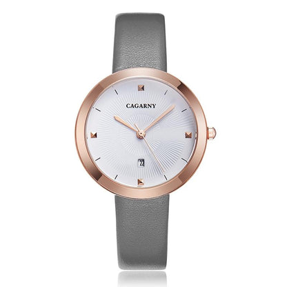 Waterproof Steel Band Quartz Watch - Fashion Life - Grey