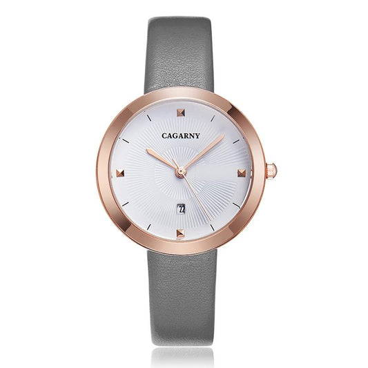 Waterproof Steel Band Quartz Watch - Fashion Life - Grey