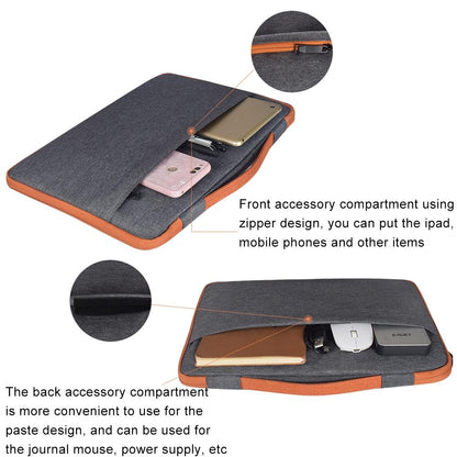 Stylish Laptop Handbag for Macbook & More - Polyester & Nylon - Grey