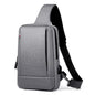 Business Chest Bag Oxford Cloth One Shoulder Crossbody - Light Grey
