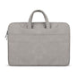 Waterproof Portable One-Shoulder Handbag For 13.3 Laptops With Strap & Magic Stick - Light Grey