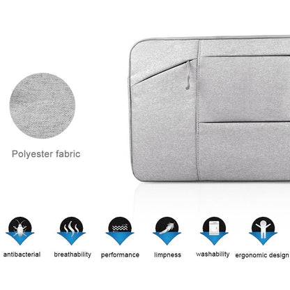 15.6 Inch Laptop Tablet Bag With Multiple Pockets - Portable And Stylish - Hc6579Lh 15.6 Inch Light Grey