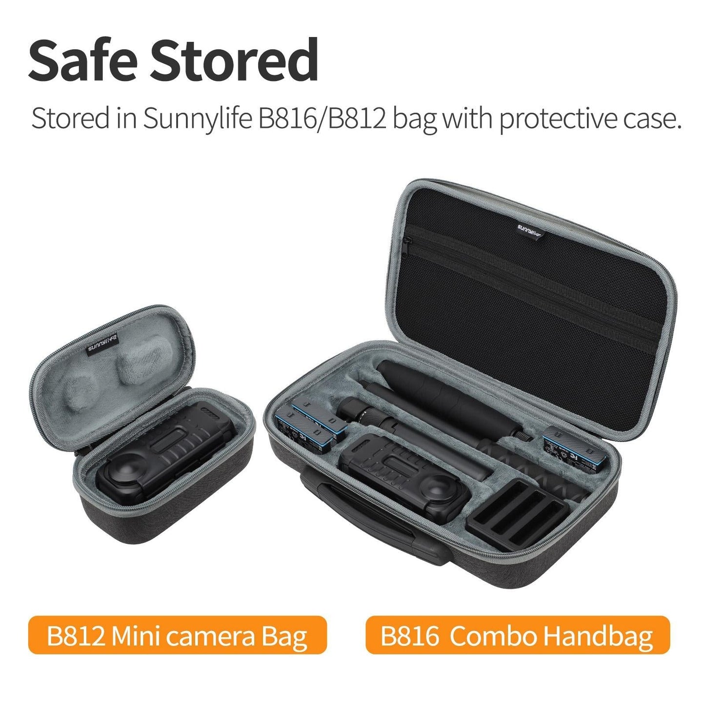 Transparent Black Sunnylife Lens Screen Protector For Insta360 X4