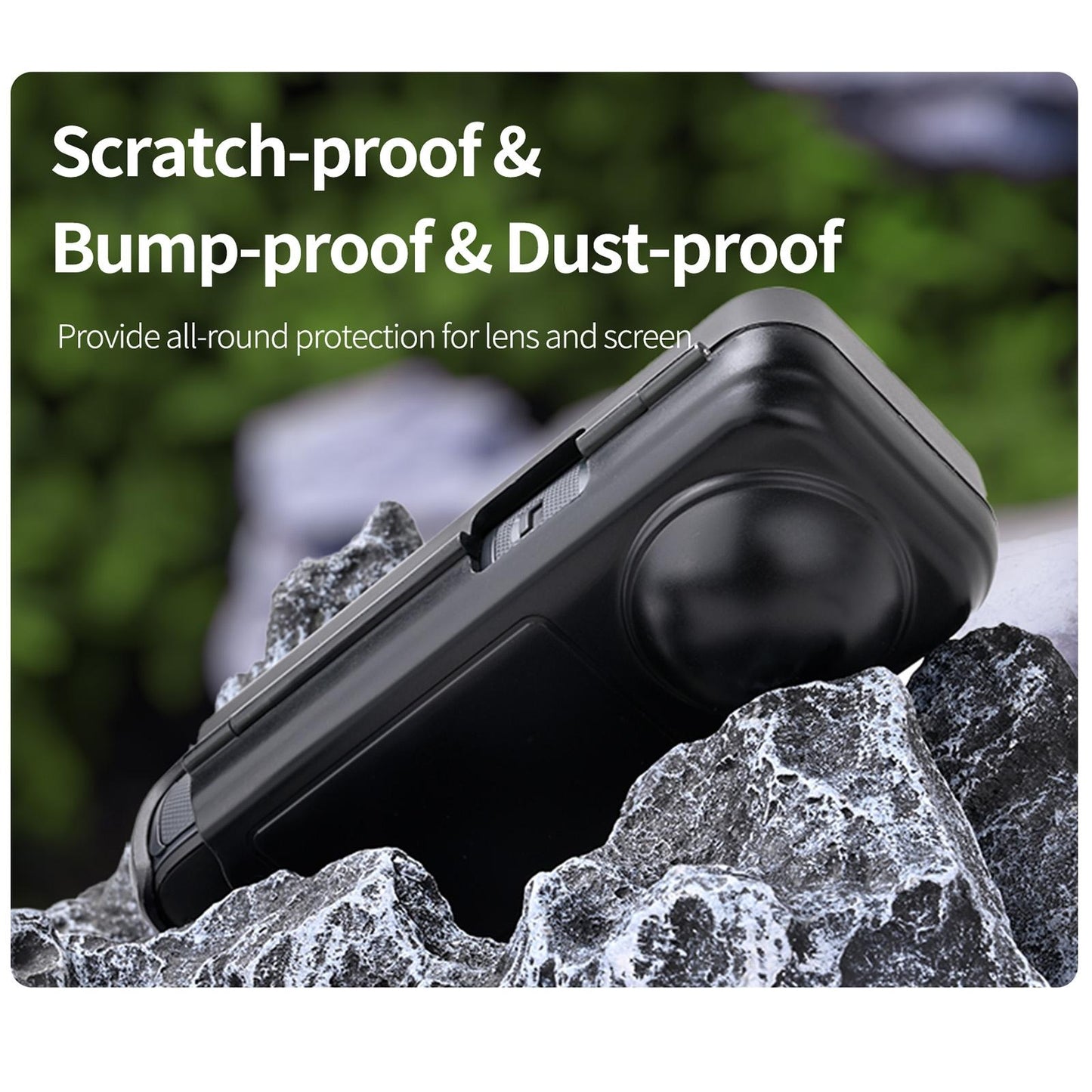 Transparent Black Sunnylife Camera Cover for Insta360 X4 with Integrated Lens Screen Protection