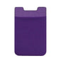 Lycra Phone Card Holder Stretch Back Sticker Wallet For Cards Bus Pass Bank Fits Most Phones - Purple