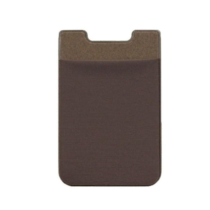 Lycra Phone Card Holder Stretch Back Sticker Wallet For Cards Bus Pass Bank Fits Most Phones - Purple