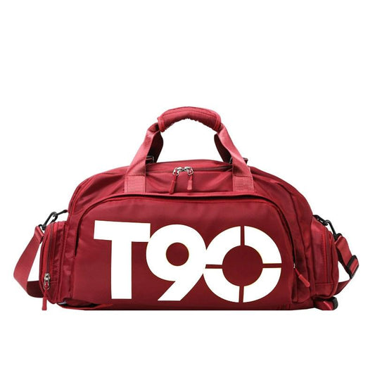Large Capacity Sports Bag With Wet / Dry Separation - Red White
