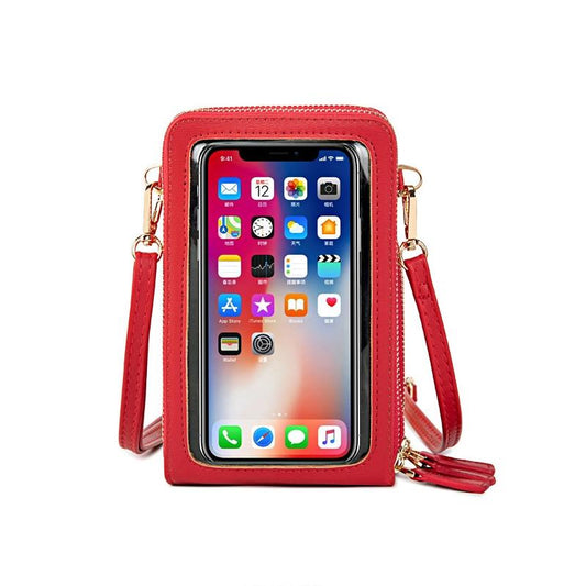 Multifunctional Touch Screen Phone Bag - Red