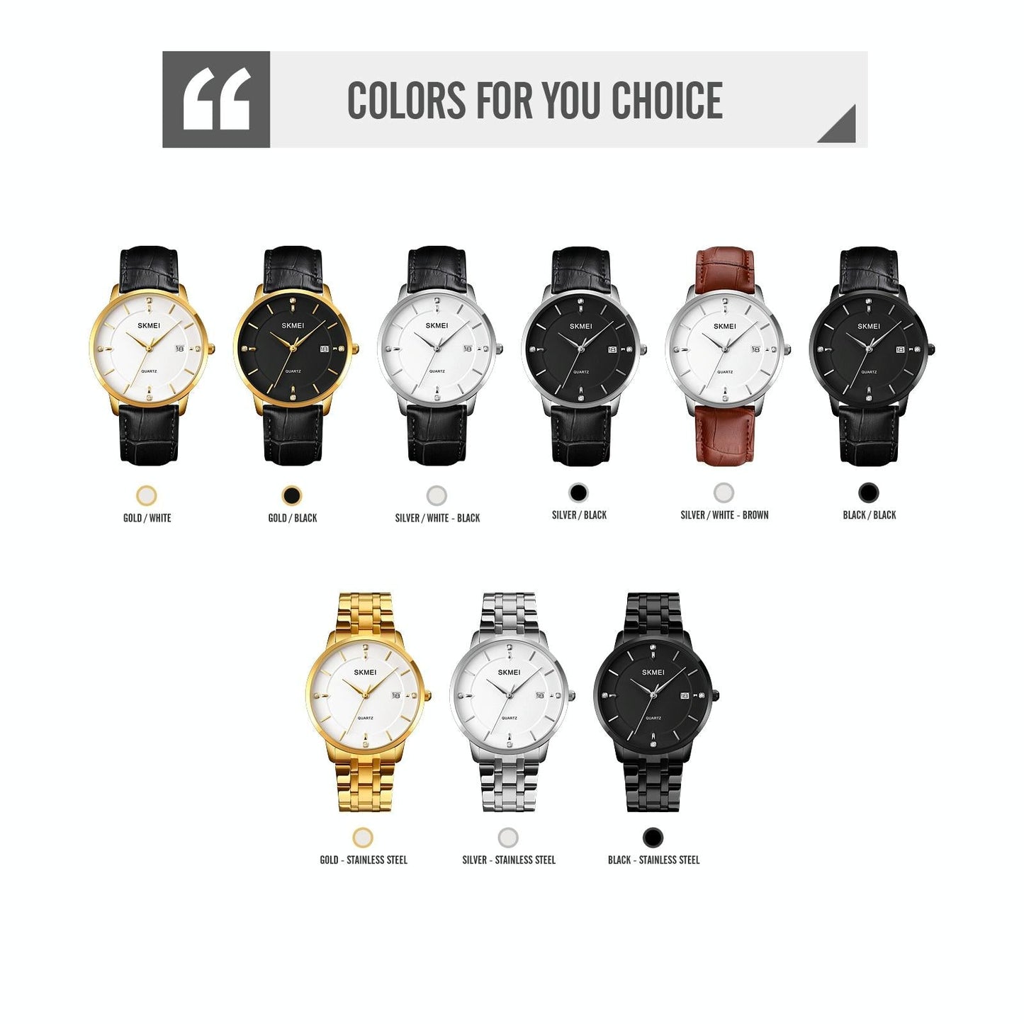 Men Casual Quartz Watch With Calendar - 1801