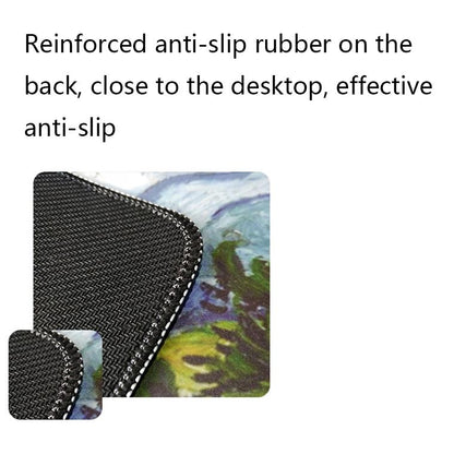 Large Oil Painting Desk Rubber Mouse Pad - Starry Night