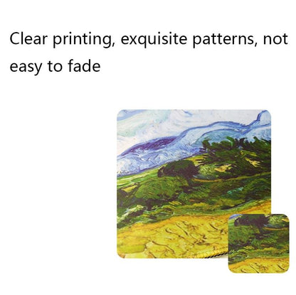 Large Oil Painting Desk Rubber Mouse Pad - Starry Night