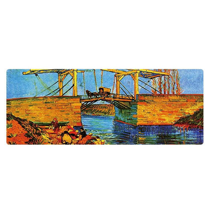 Large Oil Painting Desk Rubber Mouse Pad - Starry Night