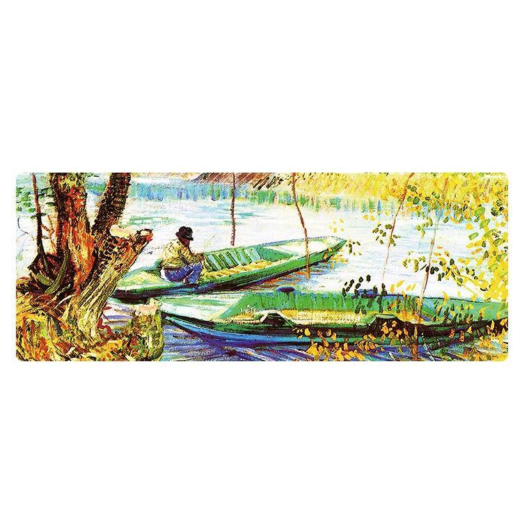 Large Oil Painting Desk Rubber Mouse Pad - Starry Night
