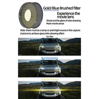 Enhanced Streak Drawing Lens Filter for Dji Action 3 - Gold